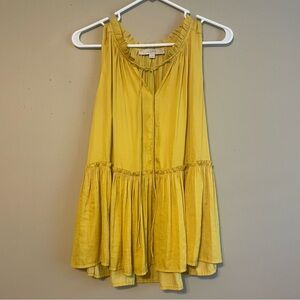 LOFT loose yellow peplum top - READ DESCRIPTION